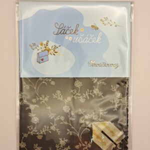 Sáček šedý s květy